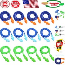 Comfortable Noise-Canceling Silicone Ear Plugs - 12 Pairs for All-Day Wear