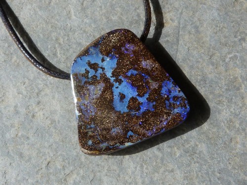 Collar/Colgante Con 1 Ópalo Boulder de Australia* - Imagen 6 de 11