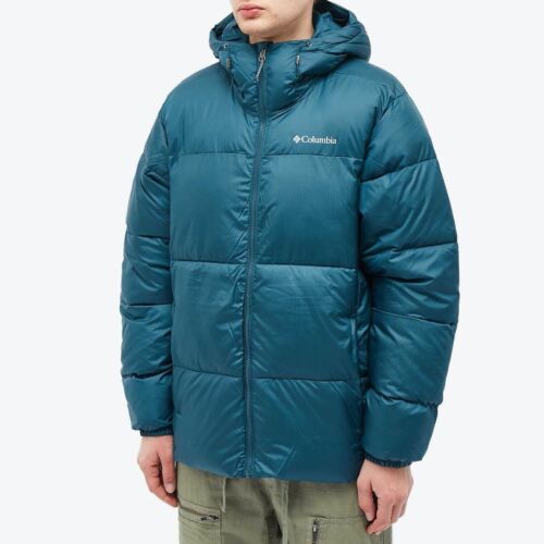Columbia Puffect Hooded Men's Size XL Extra Large Jacket Teal Coat #2424