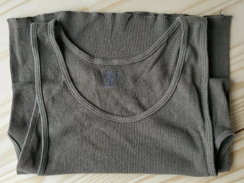 Tank Top Fruit of the Loom Women 2XL Cotton Blend Frilly Bottom Hem Brown Distre - Picture 10 of 10