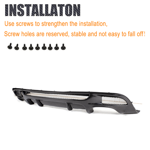 Difusor trasero difusor faldón trasero carbono paquete BMW E82 E88 07-13 M 4 tubos de escape - Imagen 9 de 10