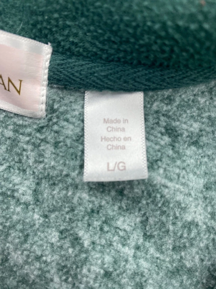 Stan Herman Jacket Women Large Mint Green Fleece Full Zip Mock Neck Sweater - Image 4 of 4