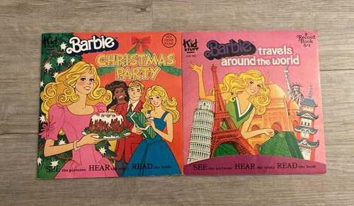 Barbie Record & Book Lot TRAVELS AROUND WORLD CHRISTMAS Kid Stuff SEE HEAR READ - Picture 7 of 9