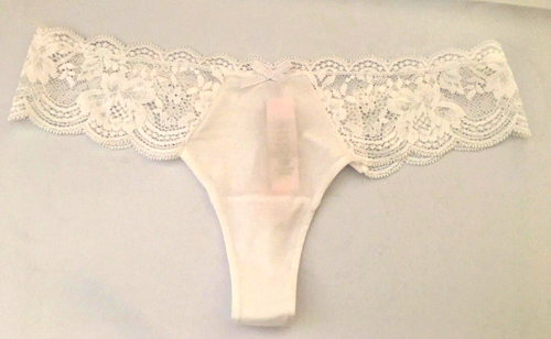 Bragas Tanga Victorias Secret Dream Angels Blanco Talla S Paneles Sólidos Sedosos Nuevas con Etiquetas - Imagen 6 de 16