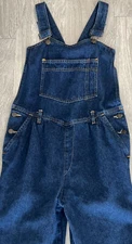 VTG Y2K 90s Bon Jour  Women's Denim Bib Overalls Sz 14 Pleat On Front