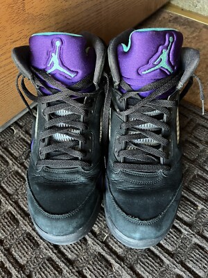 Size 10 - Jordan 5 Retro Black Grape 2013, Pre Owned, NO BOX