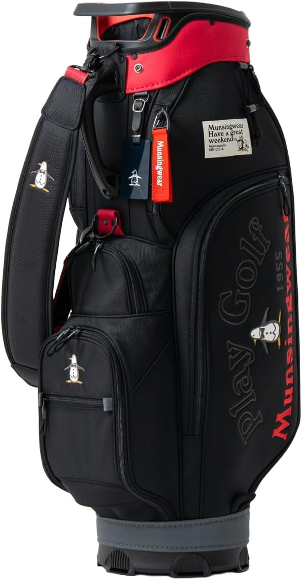 Мужская сумка MUNSINGWEAR Golf Caddy Bag BICOLOR RING 9x47 дюймов, 3,5 кг, черный MG5SCB04M