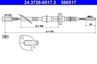 ATE Kupplungsseil Fiat 24.3728-0517.2