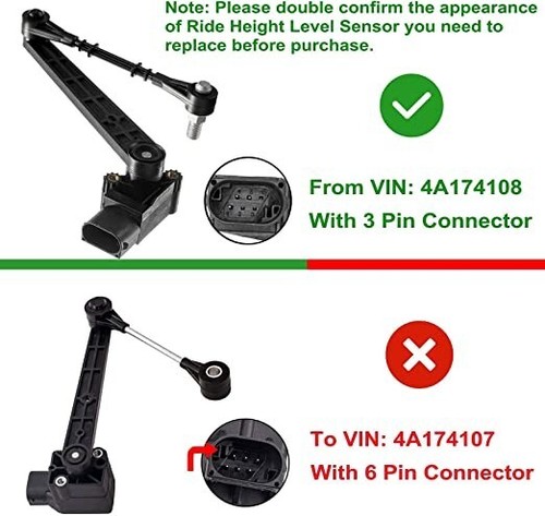 Juego de 2 sensores de altura de marcha de suspensión trasera para Land Rover Range Rover 2004-2009 - Imagen 7 de 8