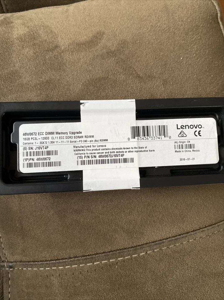 SAMSUNG 16GB 2Rx4 PC3L-12800 CL11 ECC DDR3 SDRAM Reg 1.35v RAM M393B2G70DB0-YK0Q - Image 3 of 4