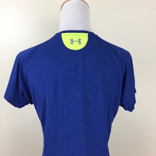 UNDER ARMOUR Womens sz Small Blue Heat Gear Short Sleeve Active Shirt - Picture 8 of 11