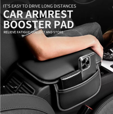 Universal Car Armrest Cushion Cover – Center Console Pad With Cup Holder, Waterproof