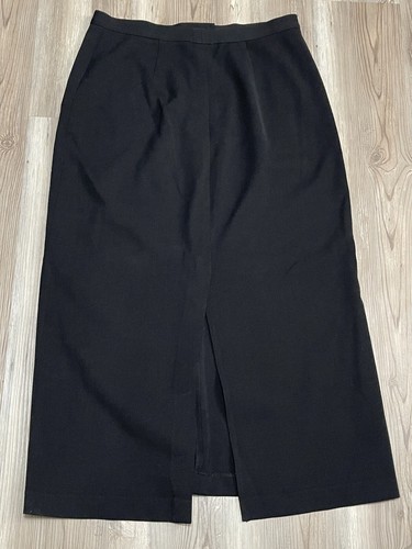 Lauren Ralph Lauren Womens Size 10? Black Zip Pocket Pencil Skirt Wool Blend - Picture 10 of 12