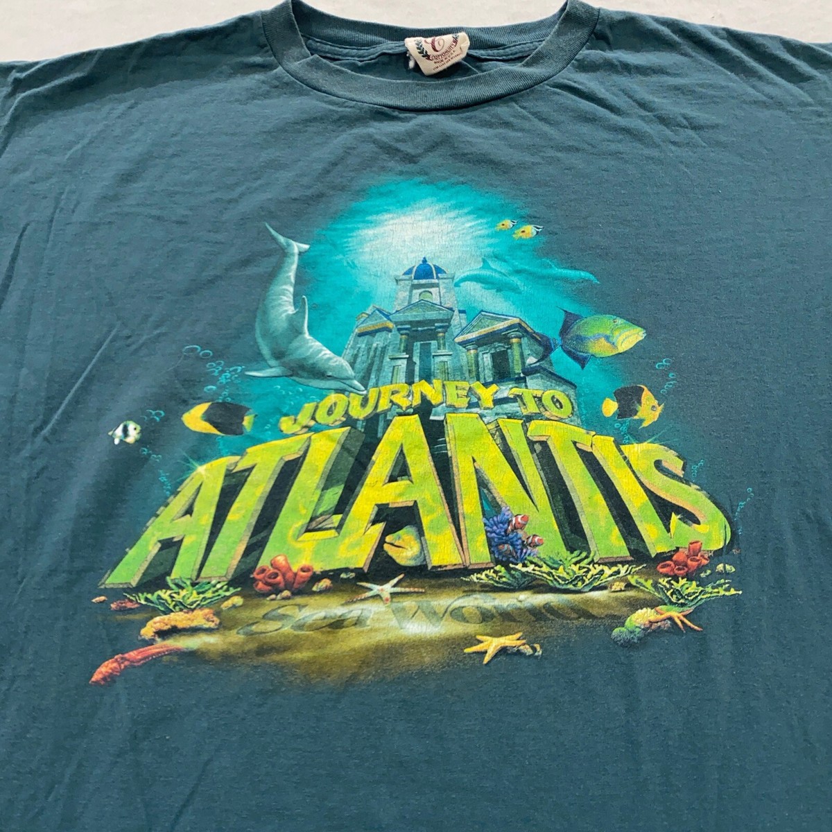 vintage 90s SEA WORLD JOURNEY TO ATLANTIS T-Shirt XL soft