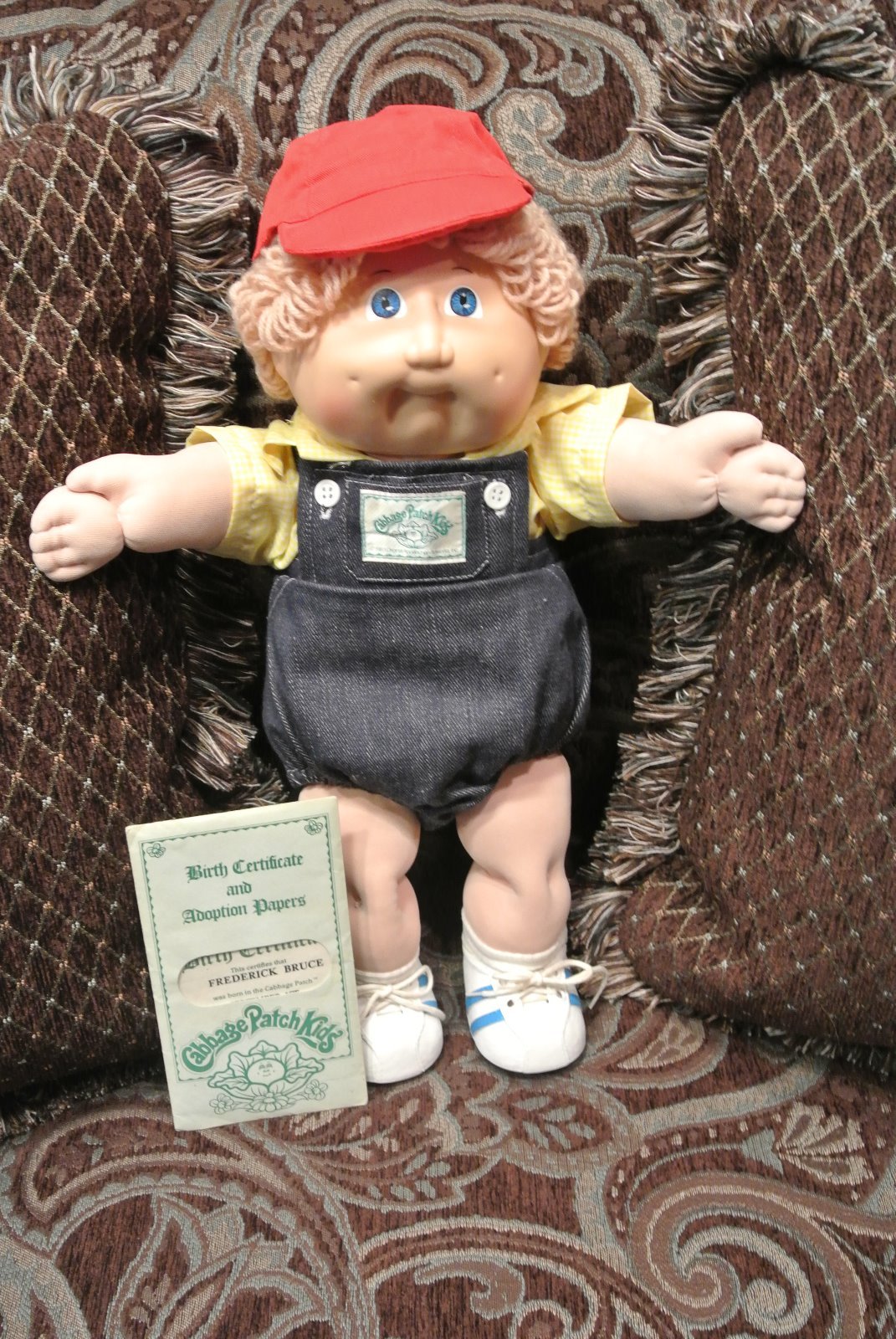 Vintage Cabbage Patch Kids Muñeca Pelo Amarillo, Ojos Azules-Frojoerick Bruce W B. papeles Vintage Cabbage Patch Kids Muñeca Pelo Amarillo, Ojos Azules-Frojoerick Bruce W B. papeles