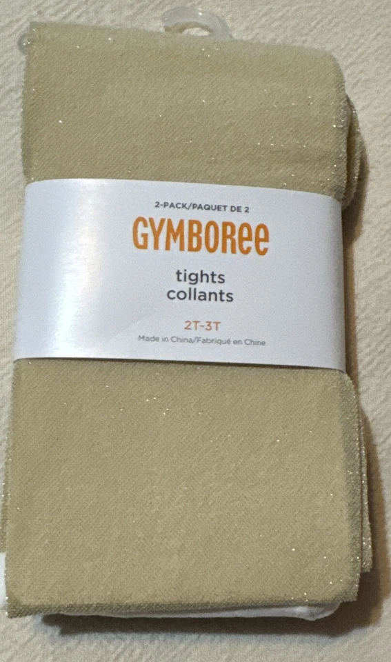 Medias Gymboree Niñas Talla 2T-3T Vacaciones Negras Doradas Metálicas (2 Pares) Nuevas Foto 3 de 4