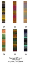 Young and Trendy Yarn from Laines du Nord; 6 Introductory Colors