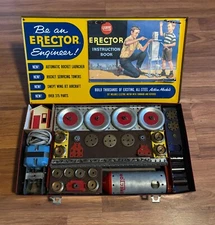 1959 Gilbert Erector Set The Action Conveyor Set No 10063 Vintage Antique TOY