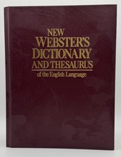 1992 Hardcover New Webster s Dictionary and Thesaurus of the English Language