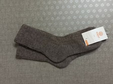Made in Mongolia 100 Sheep Wool Socks UNISEX Size US 8-9 EU 40-42 Natural New