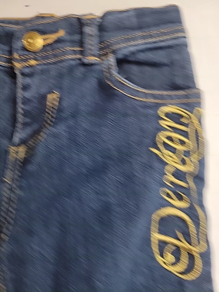 Pantalones de mezclilla azules acampanados de verano Dereon Beyonce para niñas talla 5 (A032) Foto 4 de 4