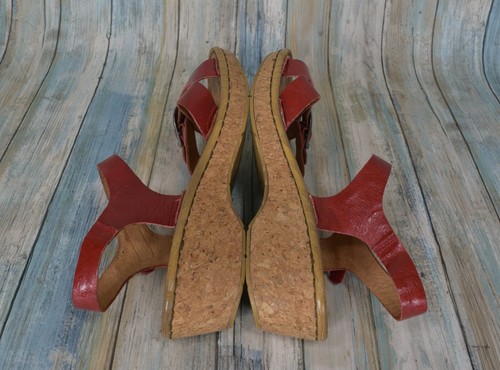Josef Seibel Kira 09 Damen Gr. 41 US 10-10,5 Rot Knöchelriemen Plateau Sandalen - Bild 8 von 12