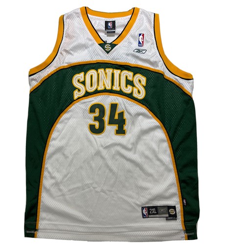 Vintage Reebok NBA Seattle Sonics Ray Allen Swingman Jersey Mens Size 2XL XXL B5