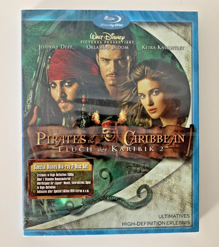 FLUCH DER KARIBIK 2, Disney-Blu-ray, Pappschuber 2-Disk Set, NEU + Sealed