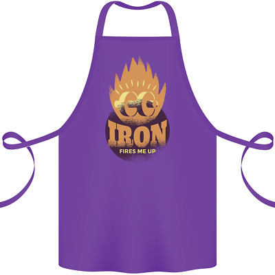 Iron Fires Me Up Gym Bodybuilding Baumwollschürze 100% Bio