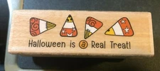 HALLOWEEN is a Real TREAT Candy Corn Alison Wong 2011 Studio g Stamp Retired 🎃