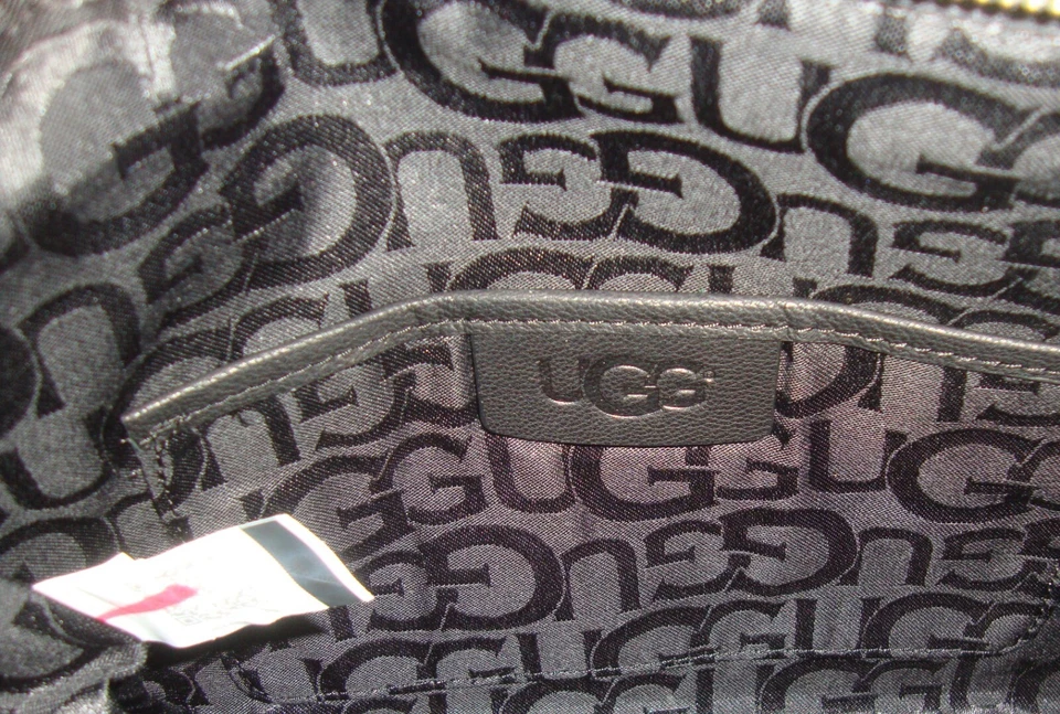 Bandolera sin asas UGG Nico de cuero genuino de piel de oveja NUEVA venta al por menor $215 RARA Foto 4 de 4