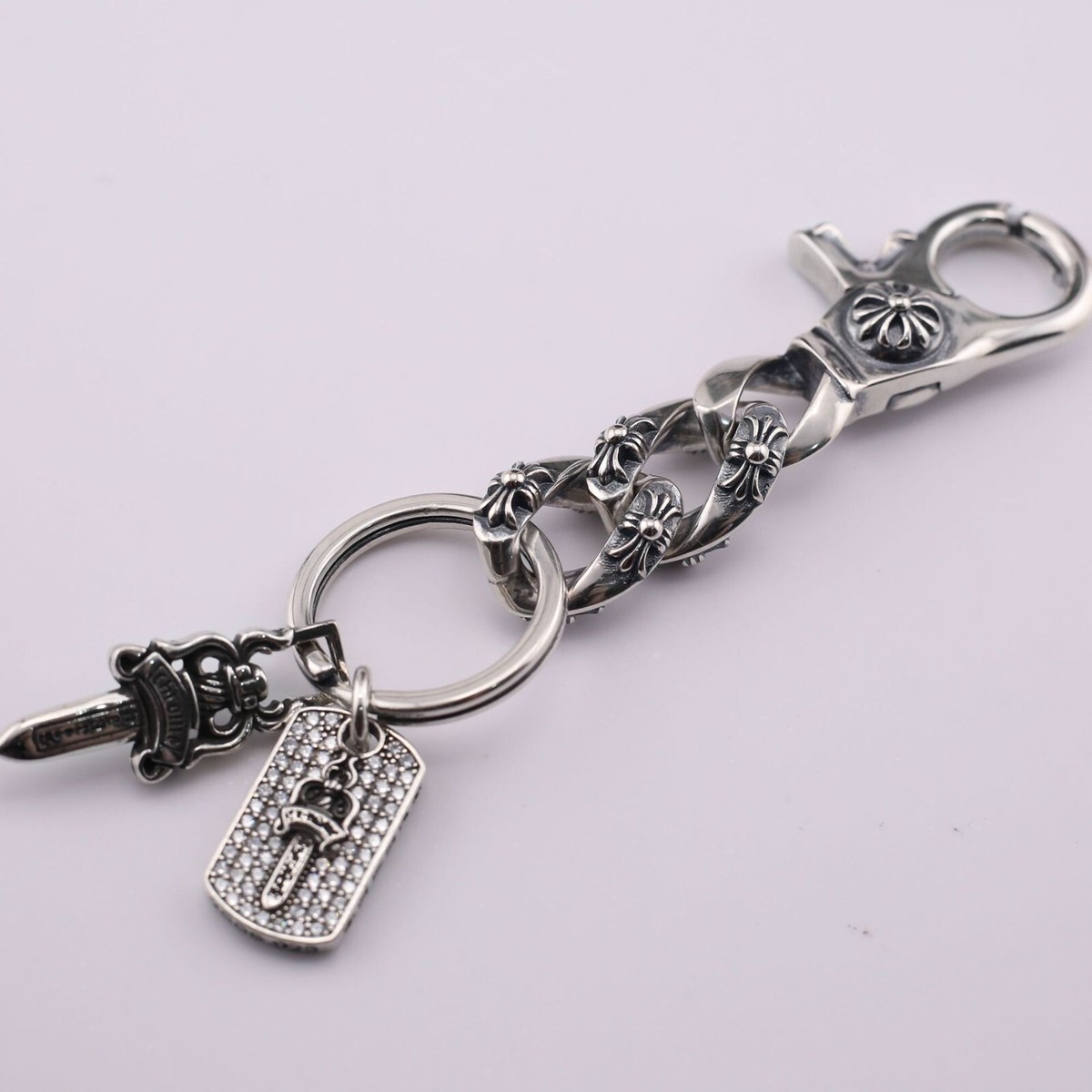 小物 chrome hearts classic key chain long Chrome hearts key chain - Gem