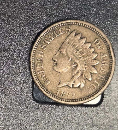 1860 POINTED BUST Indian Cent Penny  VF   J31