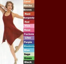 Halter Dress RUST Child Medium Dance Costume Lyrical Ballet Dress New