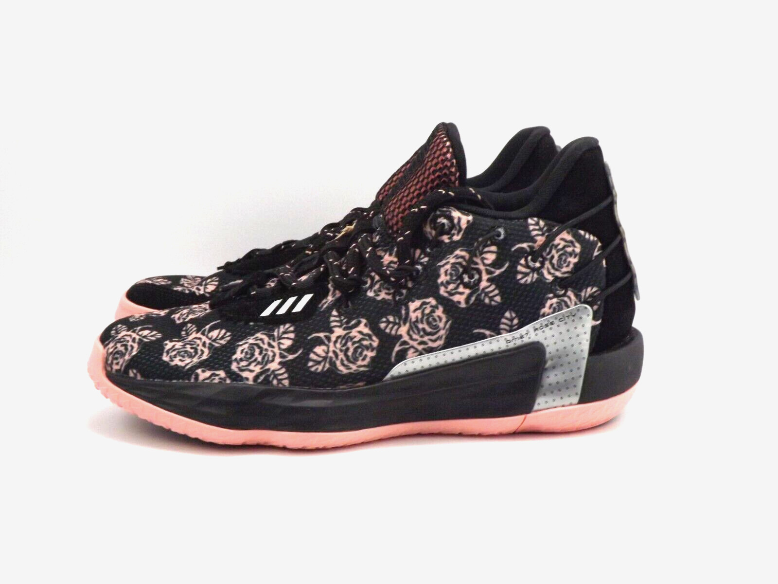 Adidas Dame 7 J Rose City  FZ5453 Size 6 Kids Black Glow Pink Basketball Shoes thumbnail 5