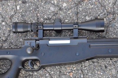 WELL Black Color Tactical L96 AWP Airsoft Sniper Rifle W/ Scope +