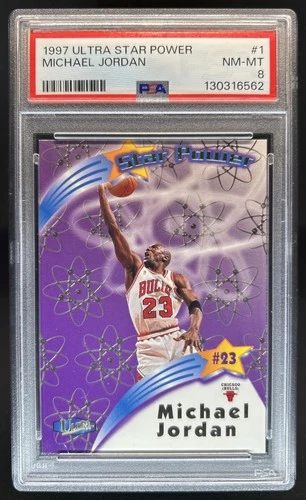 1997-98 Fleer Ultra Michael Jordan Star Power #1 SP Bulls PSA 8