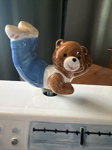 Music Box ceramica 1984 flash dance boom box break dancing bear con scatola Roman Inc - Foto 3 di 20