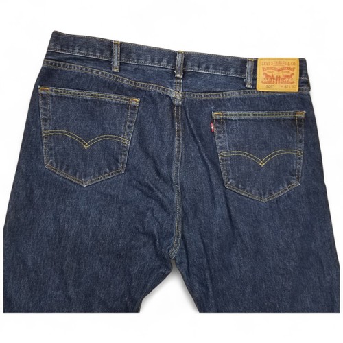 Levis 505 Jeans Mens 42x30 Blue Straight Leg Zipper Fly Denim Pants Classic - Picture 9 of 12