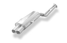 FOX Edelstahl Auspuff Halbanlage mit 2x76mm Endrohr BMW M3 E36 Coupe Cabrio