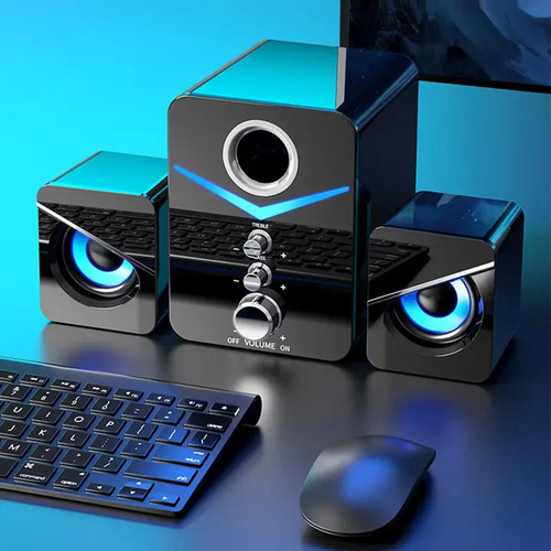 USB Powered Computer Speakers – 3" Subwoofer, Dual Tweeters, 3.5mm AUX - 第 3/9 張圖片
