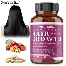 Hair Growth Vitamin For Women,10000mcg Biotin,Collagen,Msm,Promotes Thicker Hair