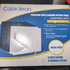 Cabiclean Premium HEPA Carbon Filter Pack Replacement w/AP-1512HH 2hepa+6carbon