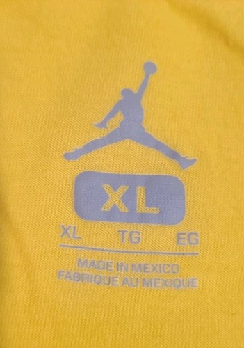 Jordan Jumpman Michigan Wolverines Basketball #41 Yellow T-Shirt Mens XL ~ Used - Picture 11 of 12