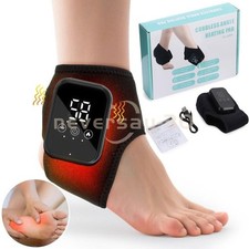 Electric Foot Ankle Massager Heating Vibration Air Compression Pain Relief