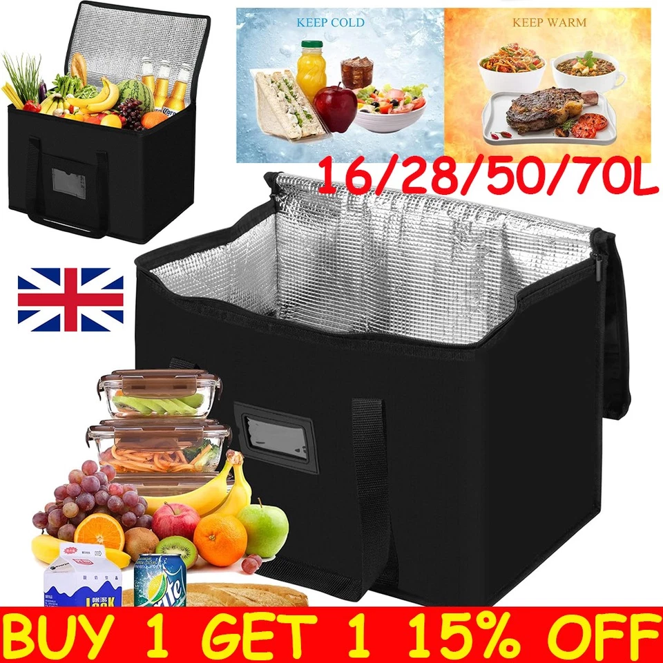 ANS-STATION Thermal Food Delivery Bag Blue Deliveroo Uber Insulated Sealed Bag Warm/Cold Bag