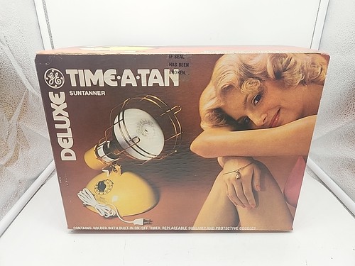 VINTAGE General Electric Deluxe Time-A-Tan Sonnenbräuner Lampe GE RSK6A versiegelte Box.
