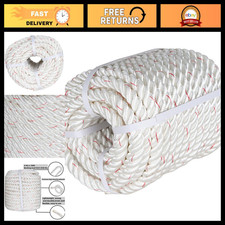 High Strength 3/4" x 100FT Bull Rope  Double Braid Polyester Tree Rigging Line