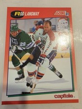1991 Score Rod Langway All Star 228 Hall Of Fame