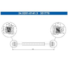 2x Bremsschlauch hinten für Seat Arosa 6H1 Cordoba 6K1 6L2 6K5 Ibiza 2 | 245744